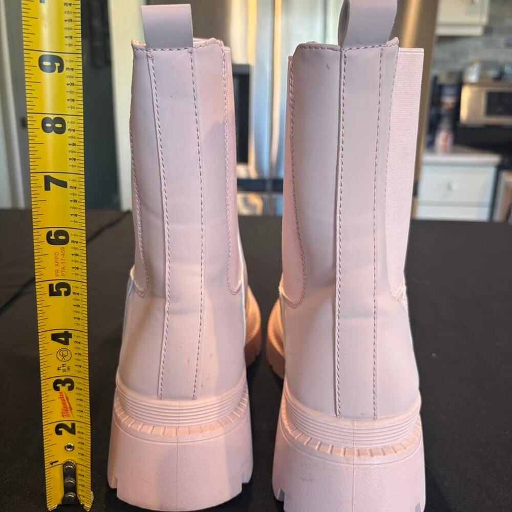 Ice Pink chunky lug sole  pull on boots from Shoedazzle - Womens size 9